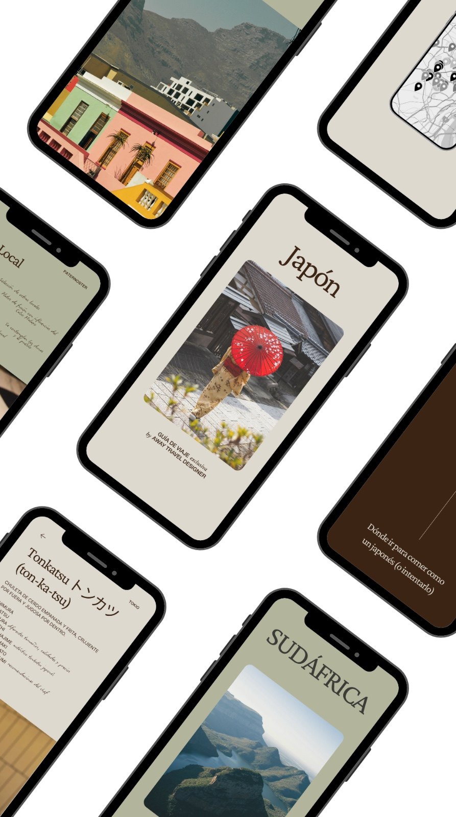 Away Journal: guías de viaje de Japón y Sudáfrica en el móvil